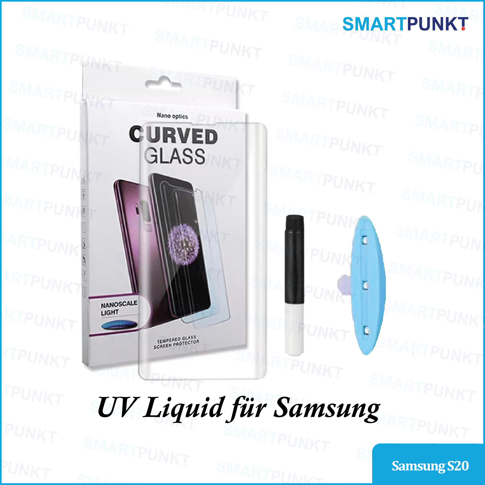 UV-Liquid Kleber Panzerfolie Samsung Galaxy S20 Full Glue Schutzglas